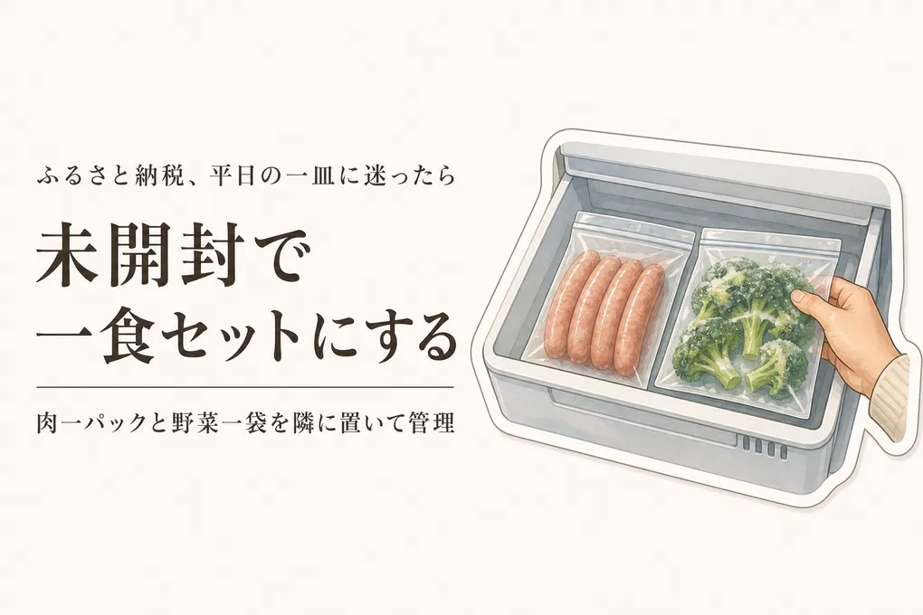 ふるさと納税の肉と野菜を冷凍で作り置き｜平日の一皿分をセットで管理する方法