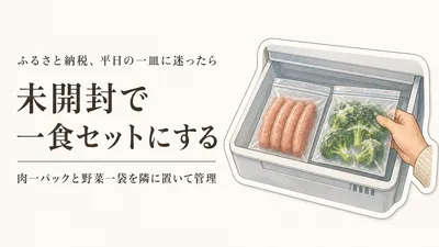 ふるさと納税の肉と野菜を冷凍で作り置き｜平日の一皿分をセットで管理する方法