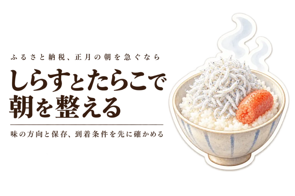 ふるさと納税の駿河湾しらすと博多たらこ｜正月の朝に味わう産地の違いと選び方
